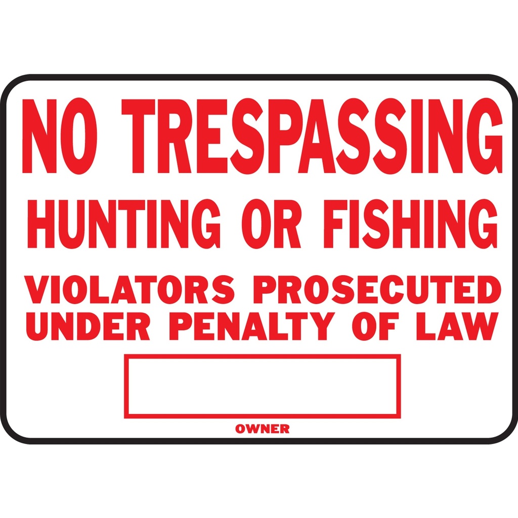 [MFA00901] LEGAL NO TRESPASSING