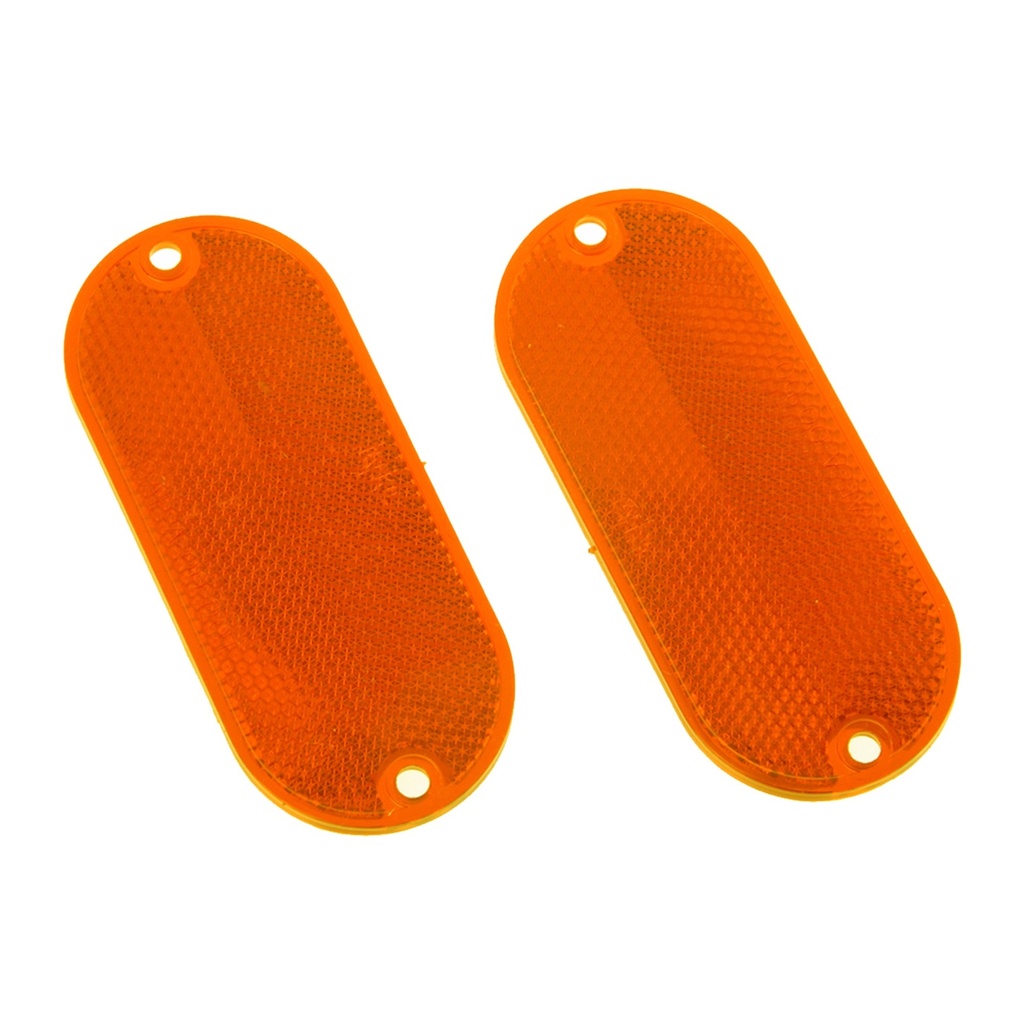 4.375IN CARDED OVAL AMBER REFL