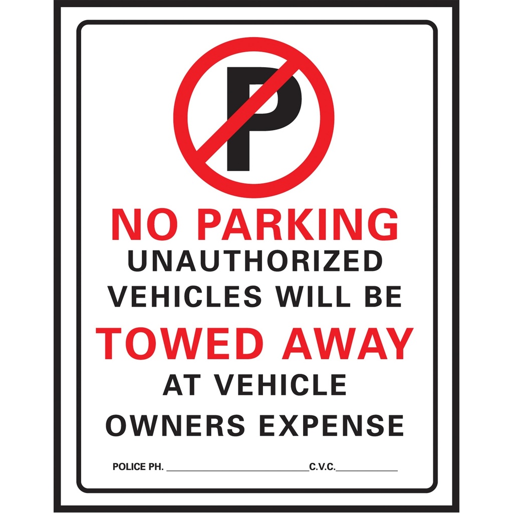 [MFA02083] NO PARKING