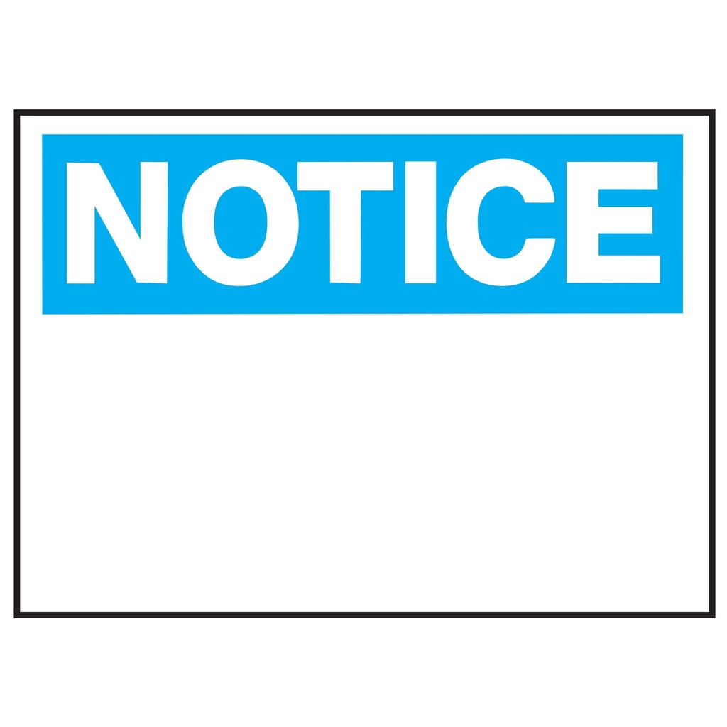 [MFA02091] NOTICE (BLUE/WHITE)
