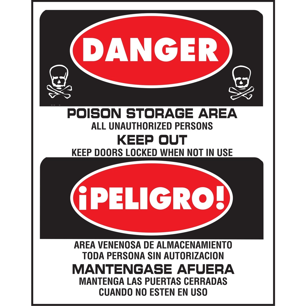 DANGER POISON STRG AREA-BILING