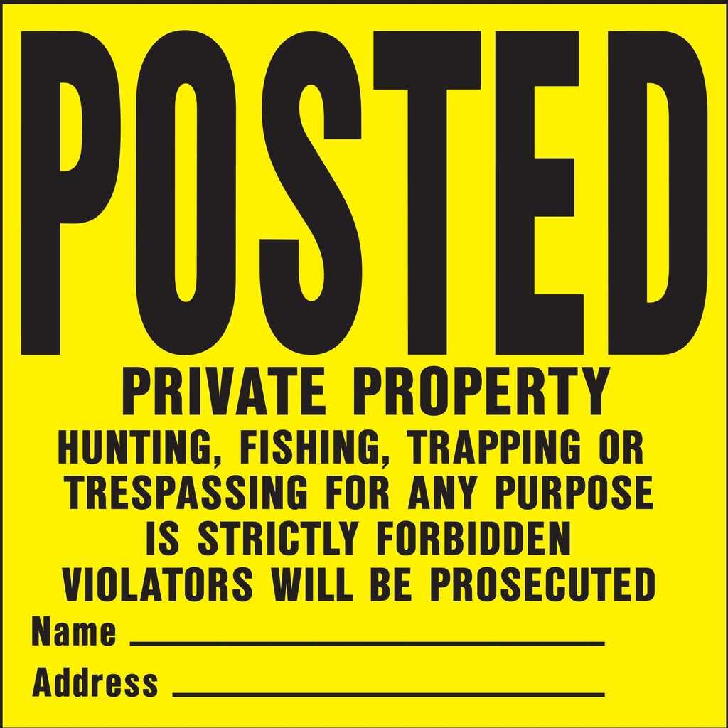 [MFA03101] POSTED PRIVATE PROPERTY