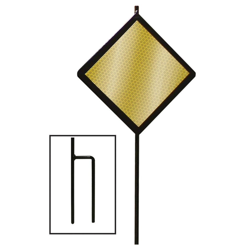 48IN AMBER DIAMOND ROAD MARKER
