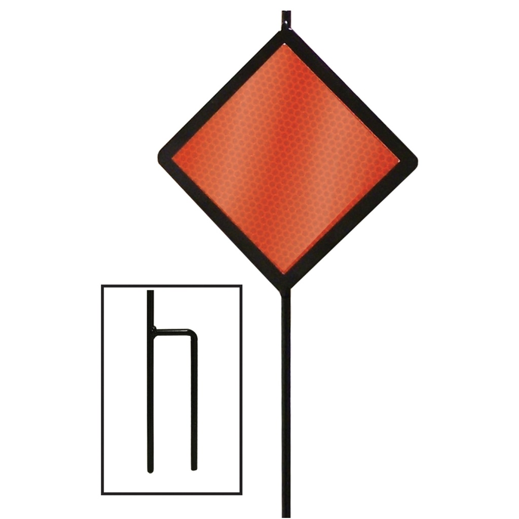[MFA10112] 48IN RED DIAMOND ROAD MARKER