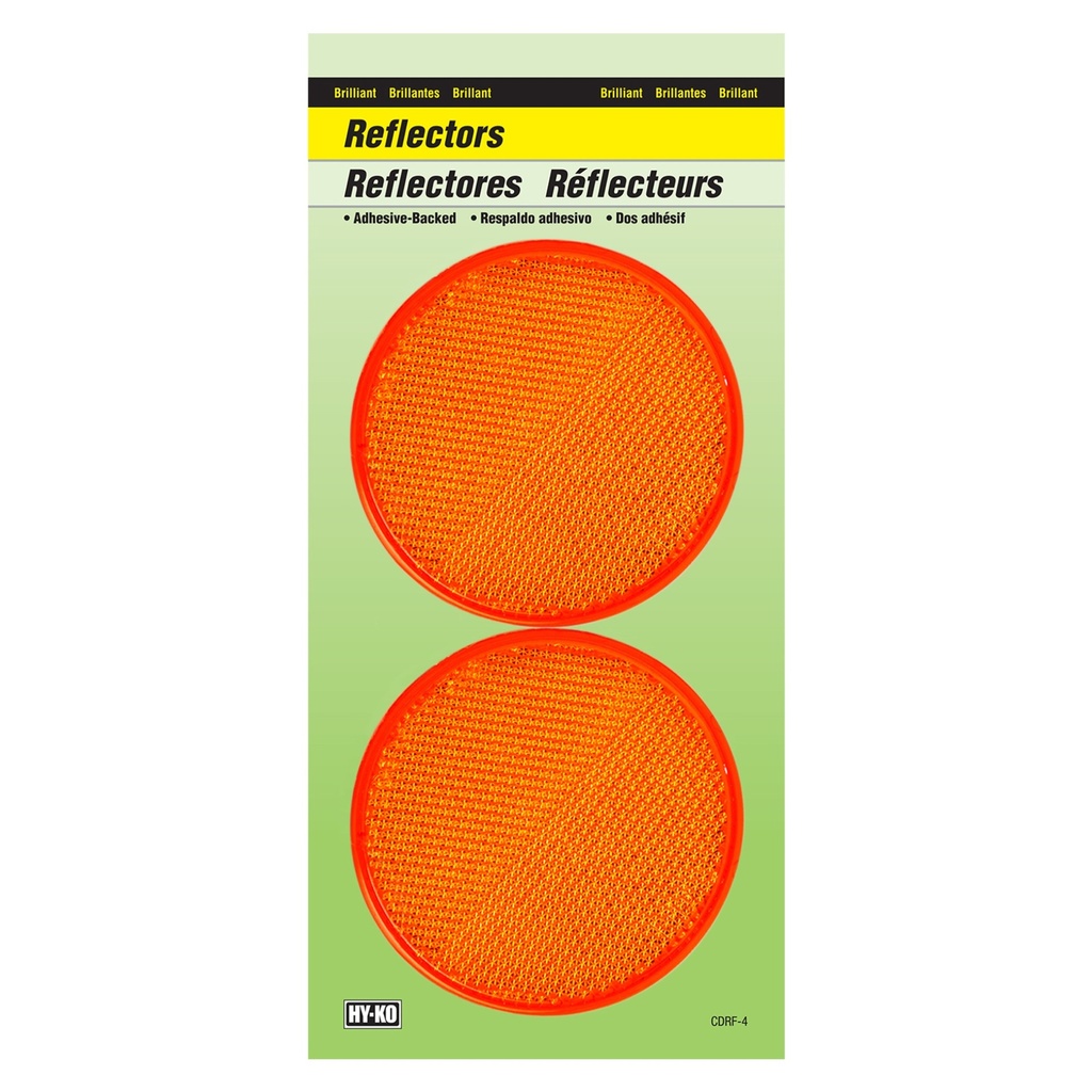 [MFA10630] 3.25IN CARDED AMBER REFLECTOR