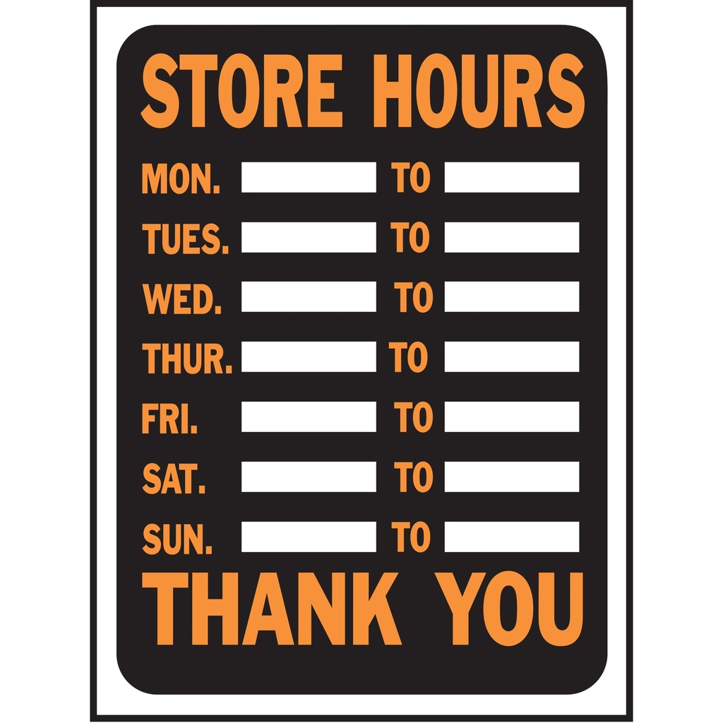 STORE HOURS