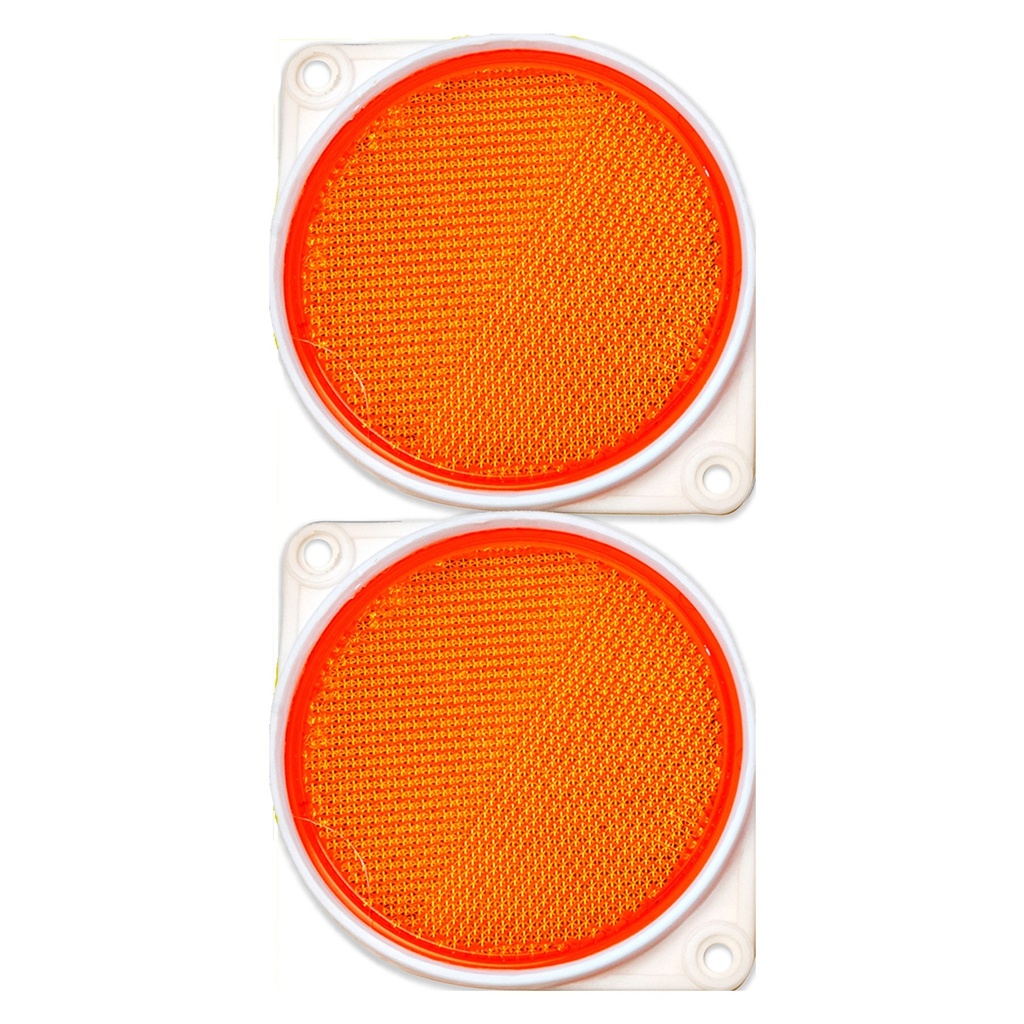 [MFA11332] 3.25IN BRACKETED AMBER RFLCTR