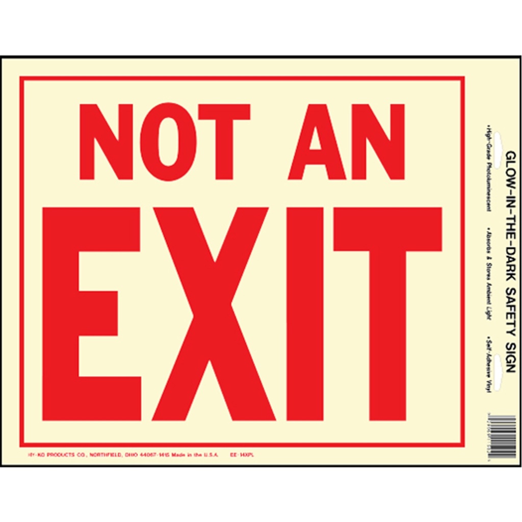 [MFA11502] NOT AN EXIT - HG PHOTOLUMIN