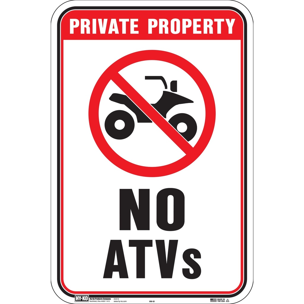 [MFA11518] NO ATV'S