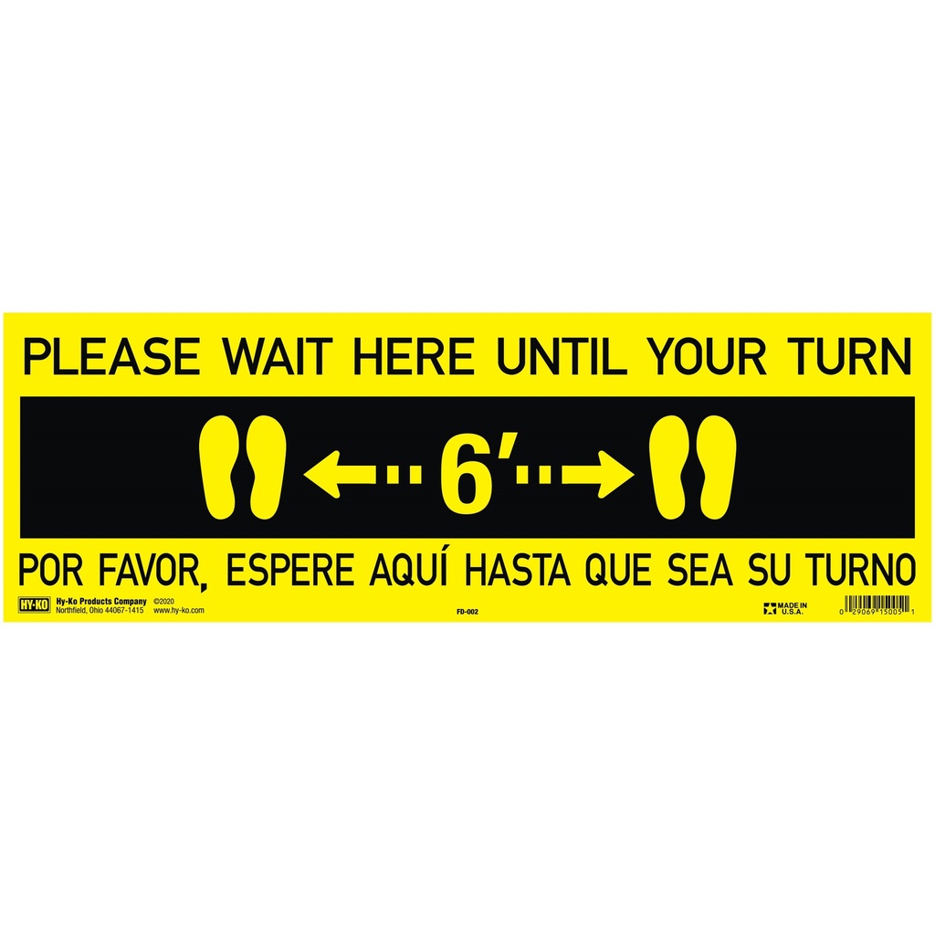FLOOR DECAL WAIT HERE