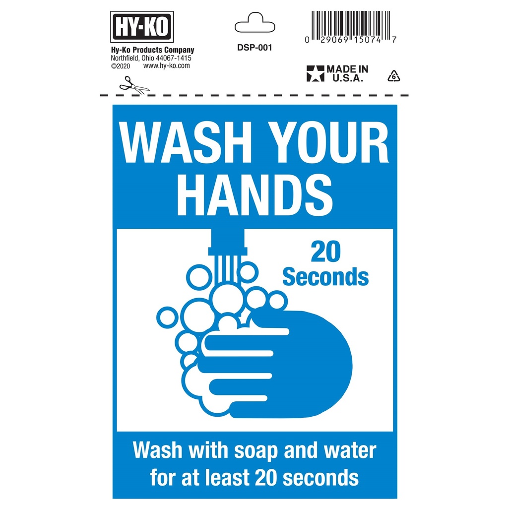 [MFA15074] WASH YOUR HANDS 5 X 7