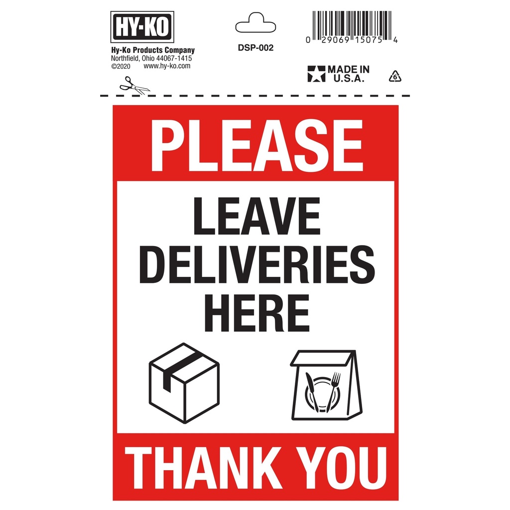 LEAVE PKG HERE 5 X 7