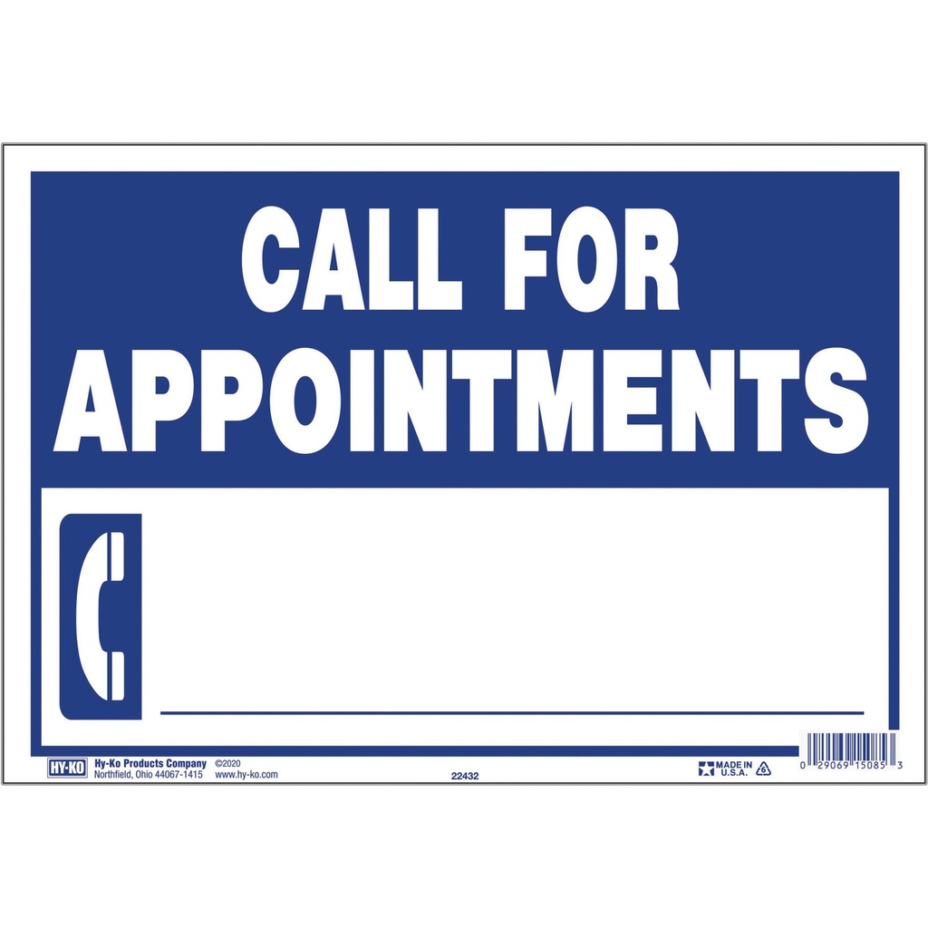 CALL FOR APPT