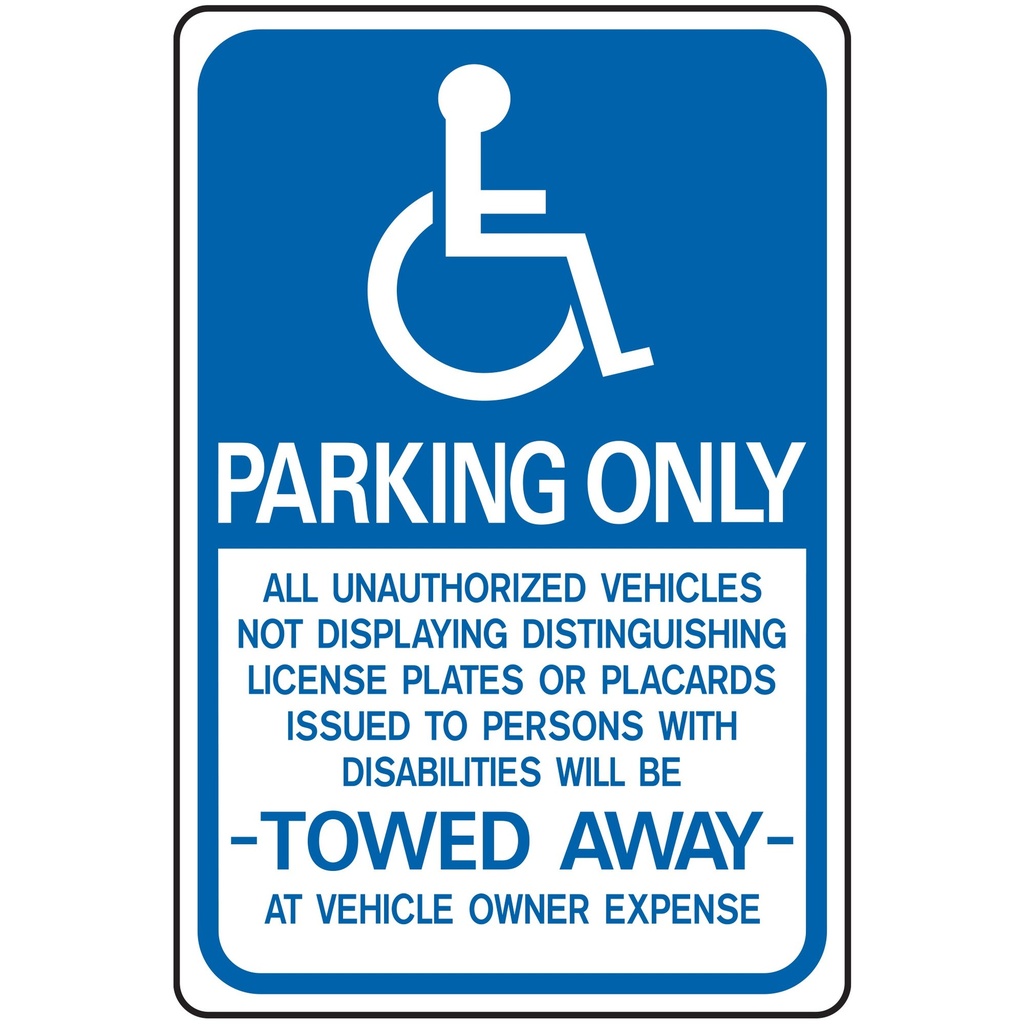 HANDICAPPED PARKING ONLY