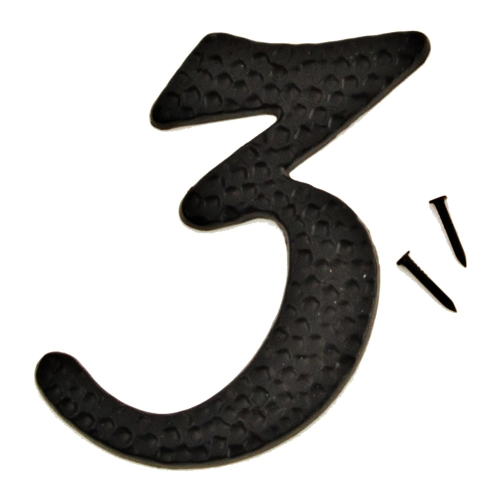 3IN BLACK ALUMINUM NBR 3