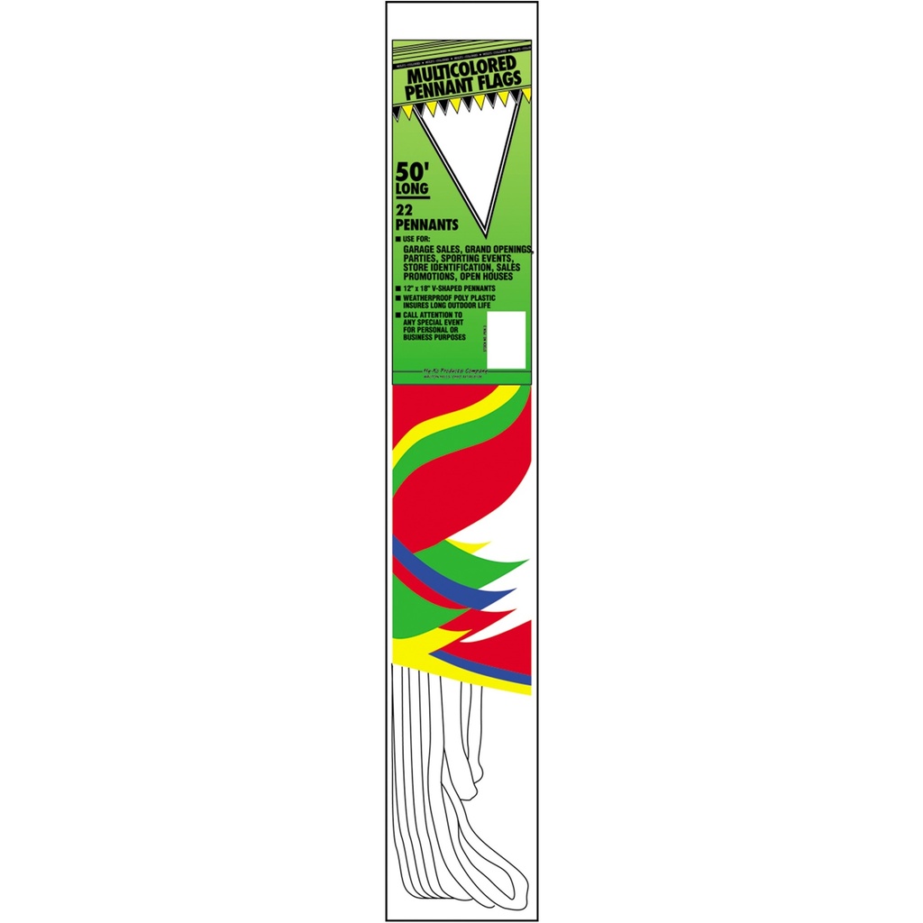 50FT BAGGED PENNANT FLAG