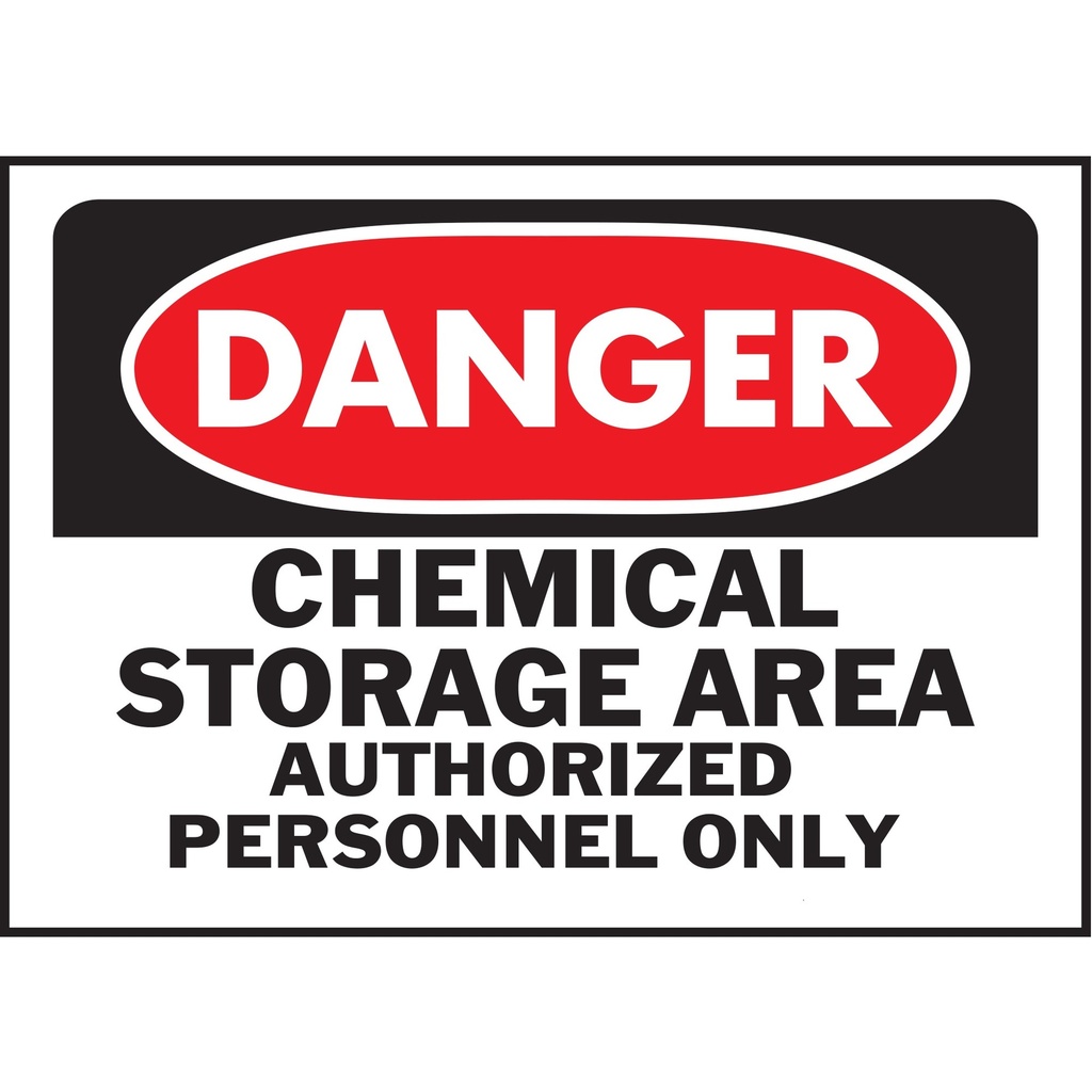 [MFA20355] DANGER CHEMICAL STORAGE AREA SI