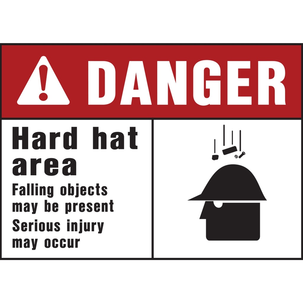 [MFA20362] DANGER HARD HAT AREA