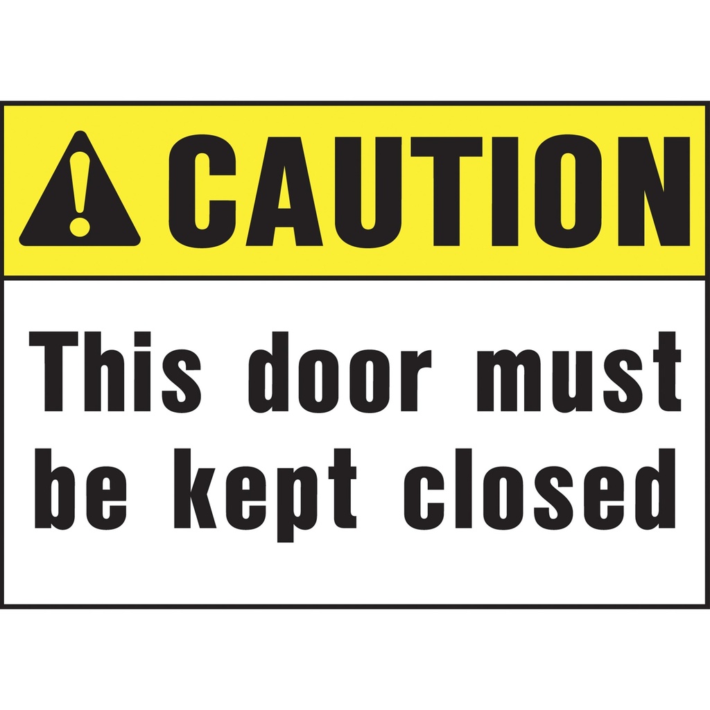 [MFA20376] CAUTION DOOR MUST BE CLOSED