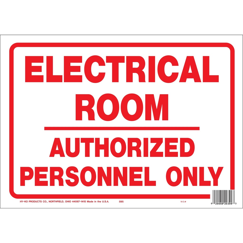 [MFA20399] ELECTRICAL ROOM AUTH PER