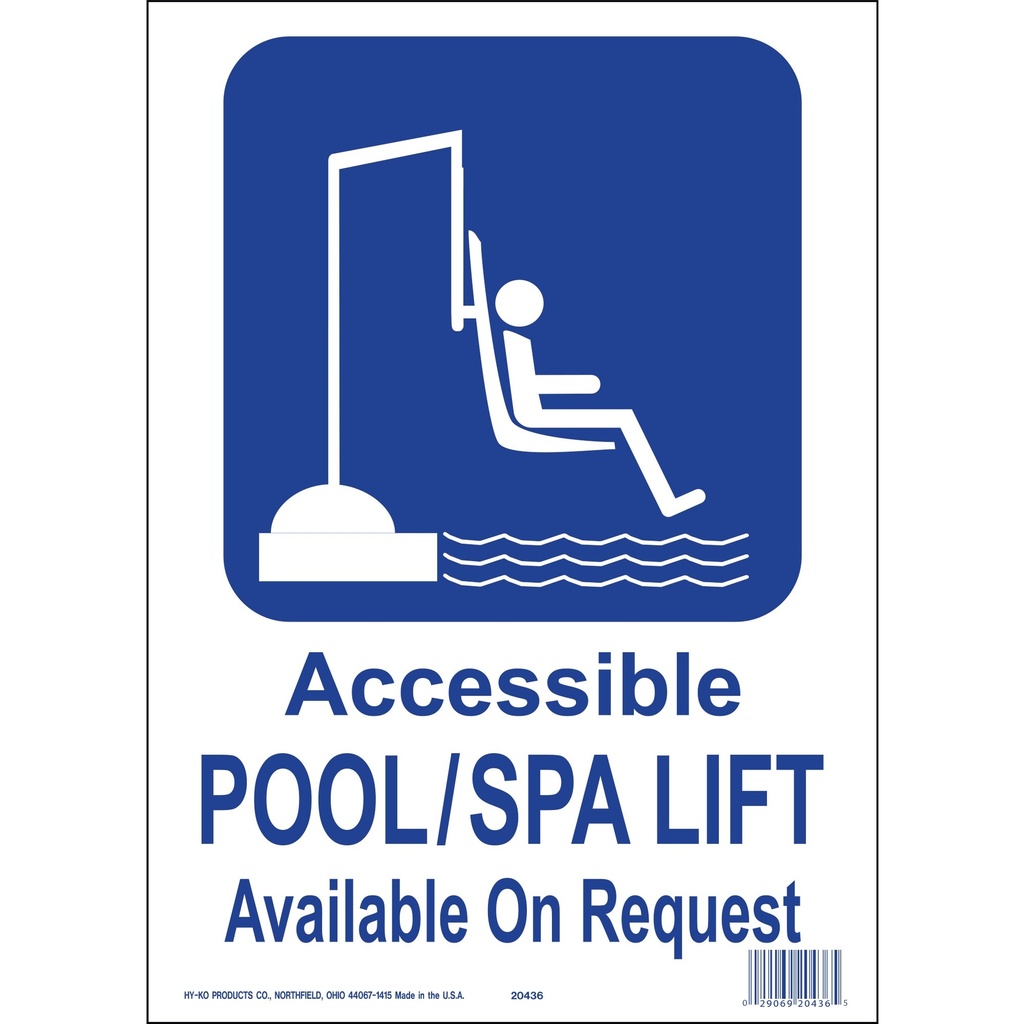 [MFA20436] POOL LIFT SIGN