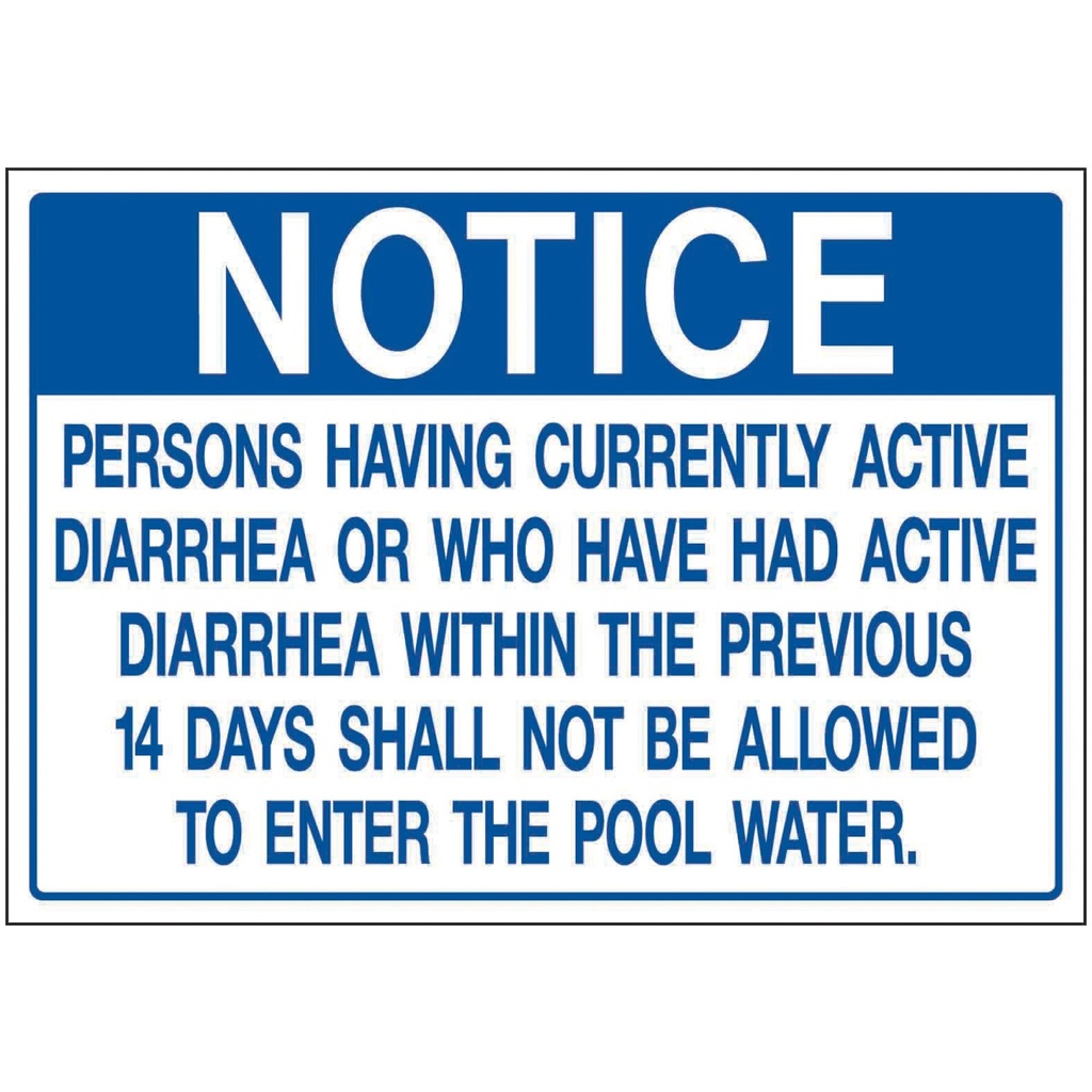 [MFA20437] POOL ILLNESS WARNING SIGN