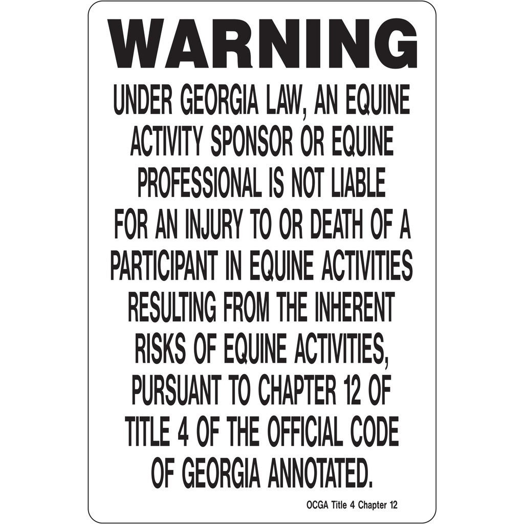 [MFA20530] WARNING (EQUINE ACTIVITY/GA)