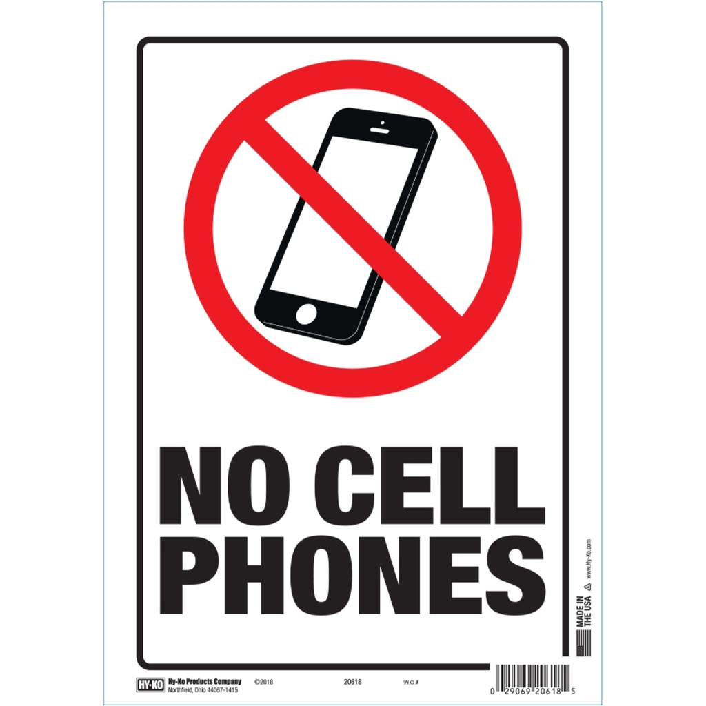 NO CELL PHONES