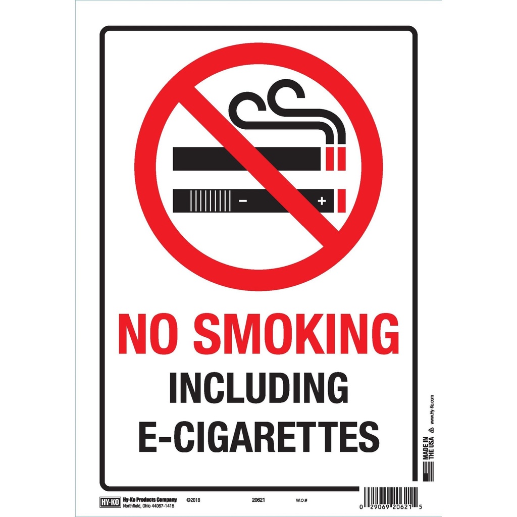 NO SMOKING INCLUDING E-CIG