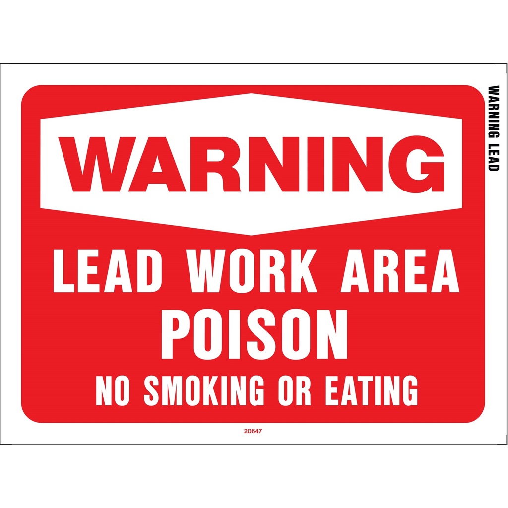 [MFA20647] WARNING LEAD WORK AREA
