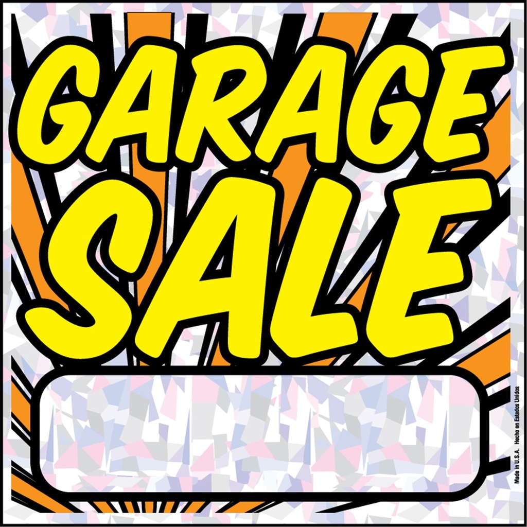 PRISM GARAGE SALE SIGN