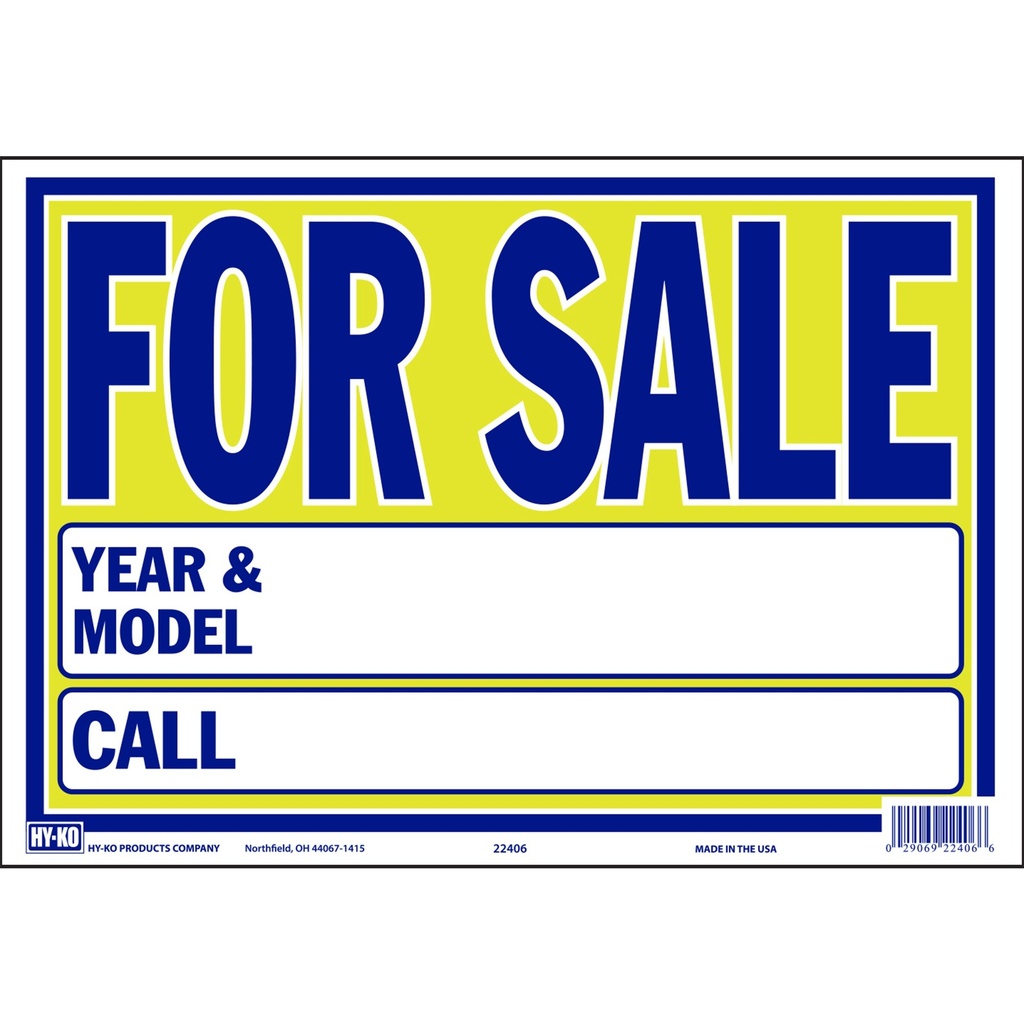 [MFA22406] 9x13 NEON AUTO FOR SALE SIGN