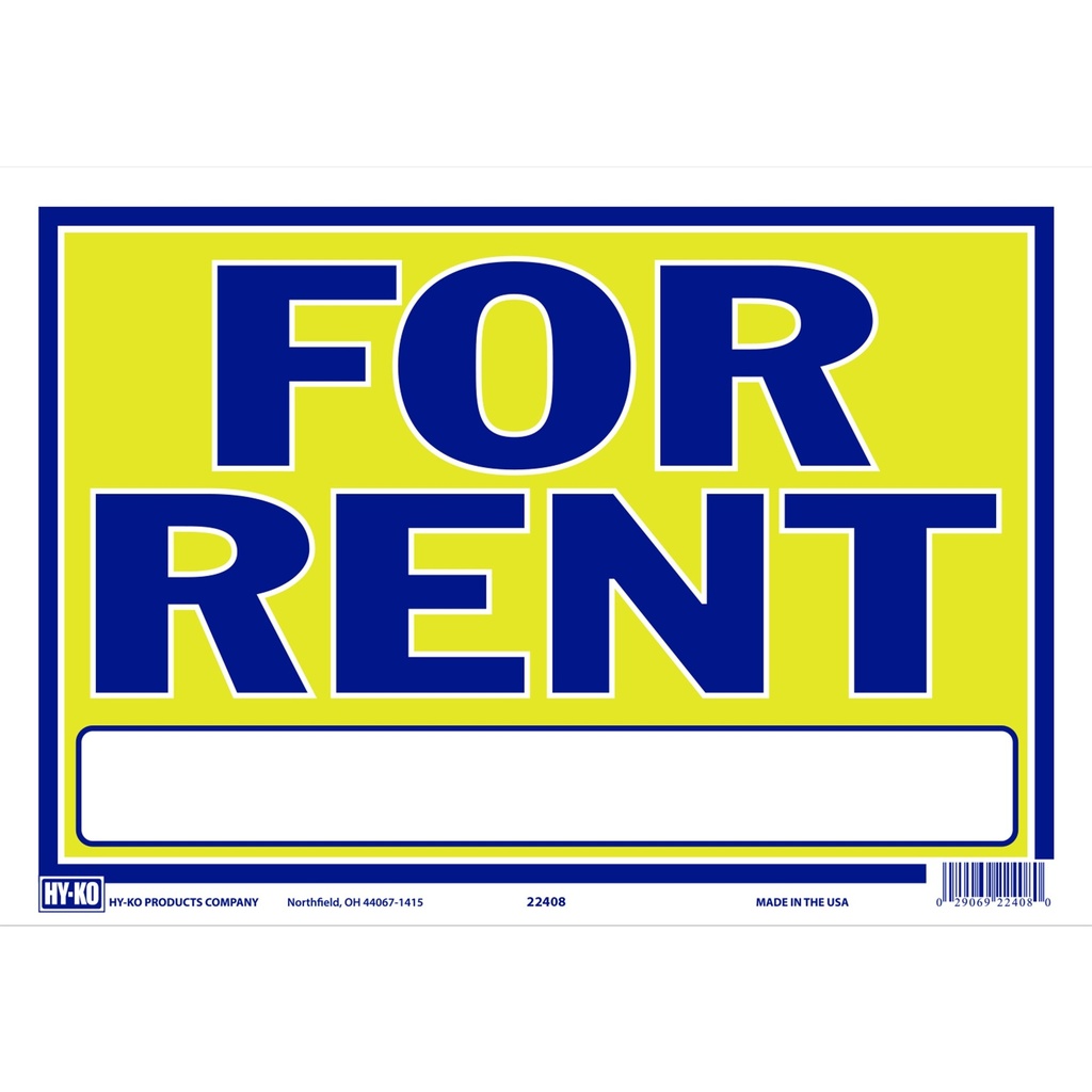 [MFA22408] 9x13 NEON RENT SIGN