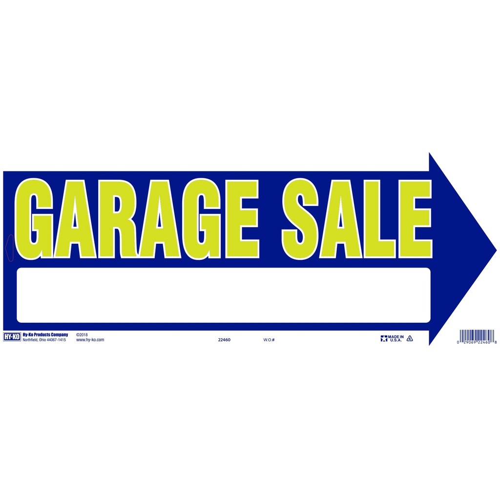 CORRUGATED GARAGE SALE ARROW