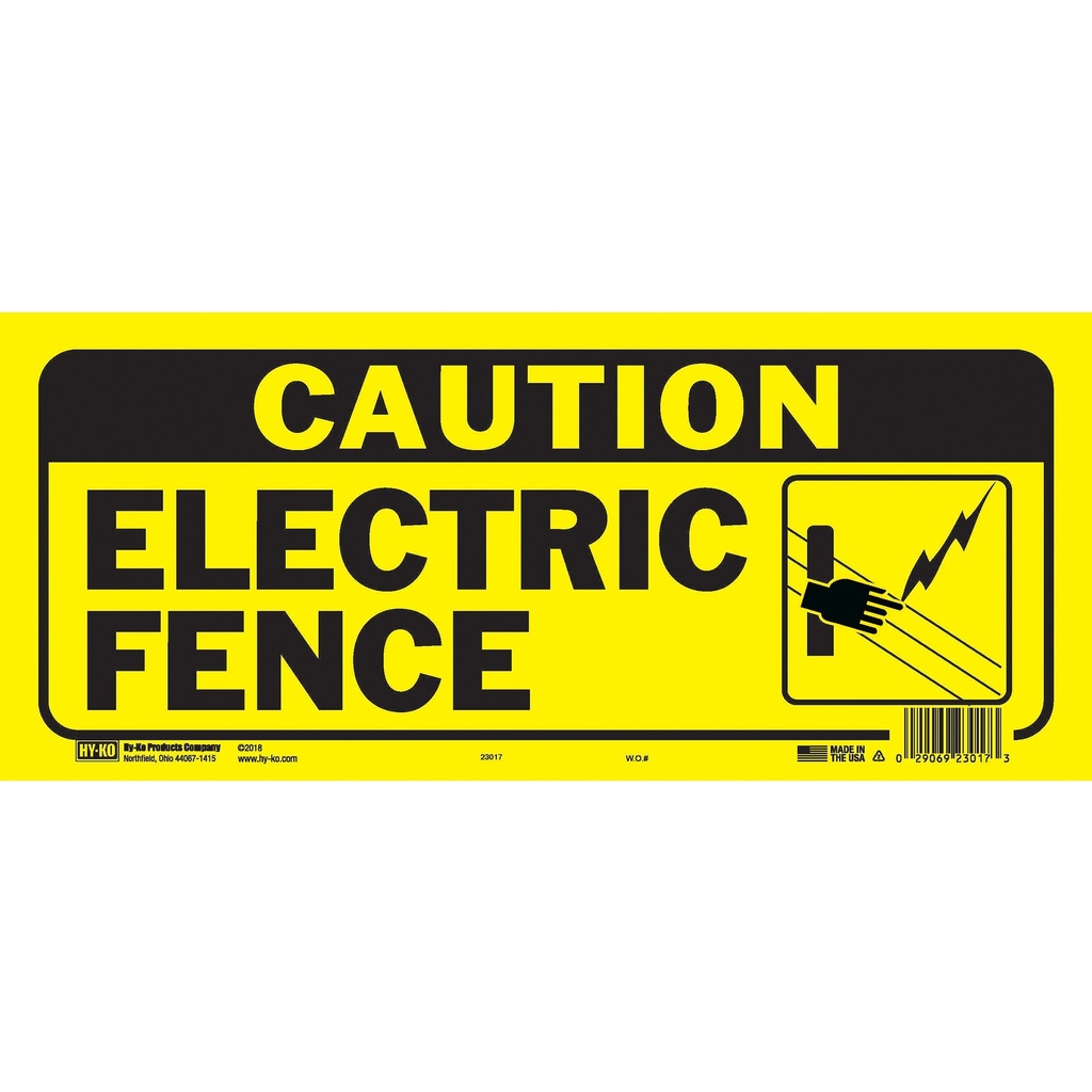 [MFA23017] CAUTION ELECTRIC FENCE