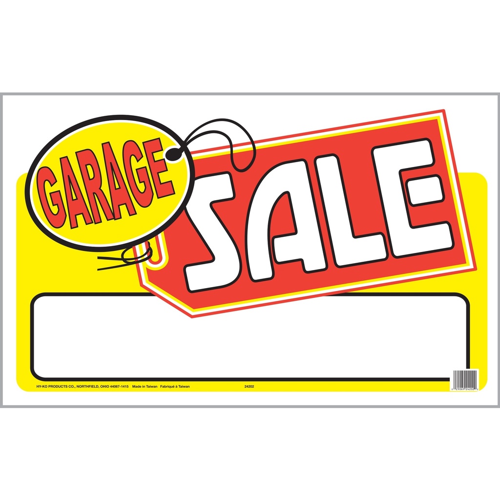 GARAGE SALE BAG SIGN W/FRAME