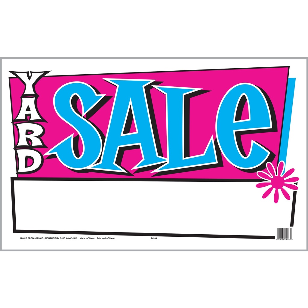 YARD SALE BAG SIGN W/FRAME