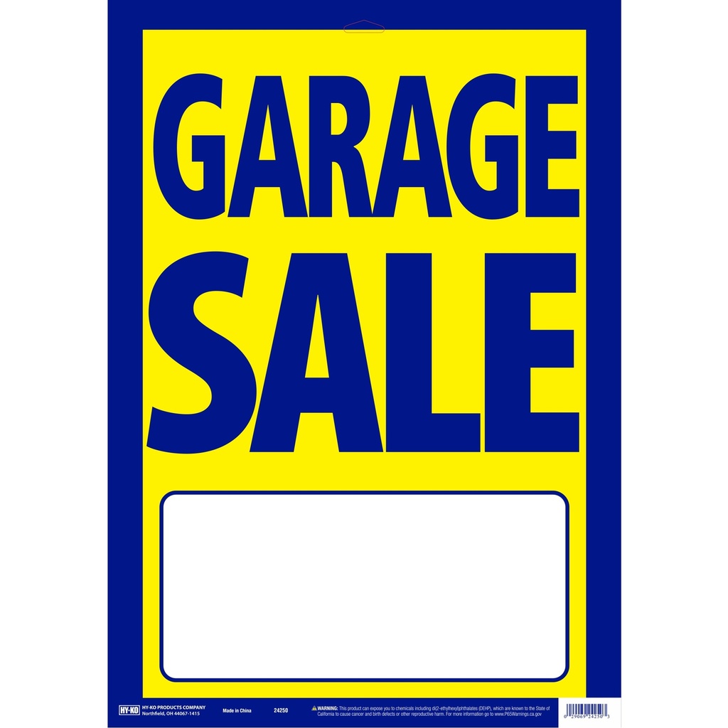 GARAGE SALE STREET SIGN 29 IN
