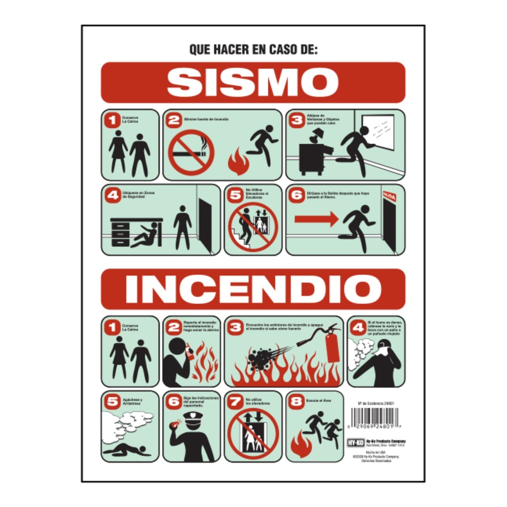 [MFA24801] 9INX12IN SISMO/INCENDIO