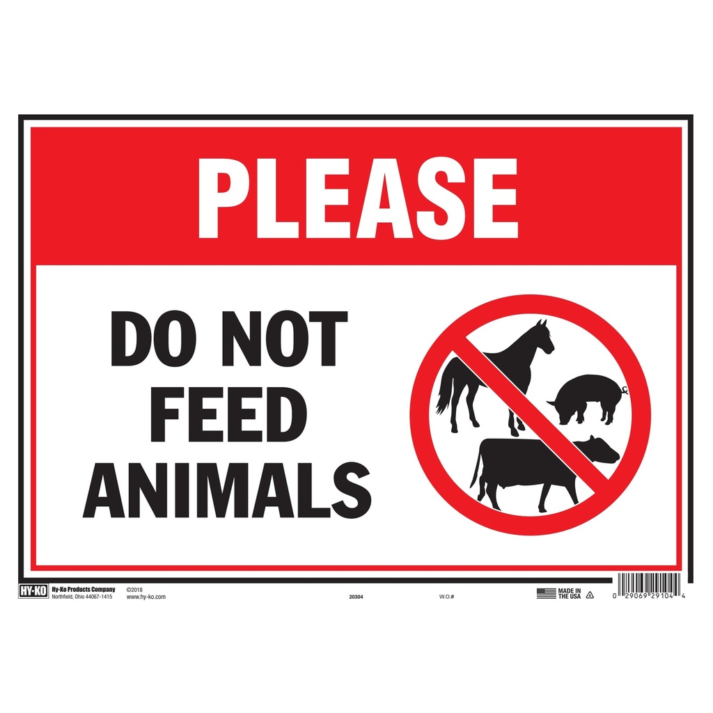 [MFA29104] NO FEEDING ANIMALS