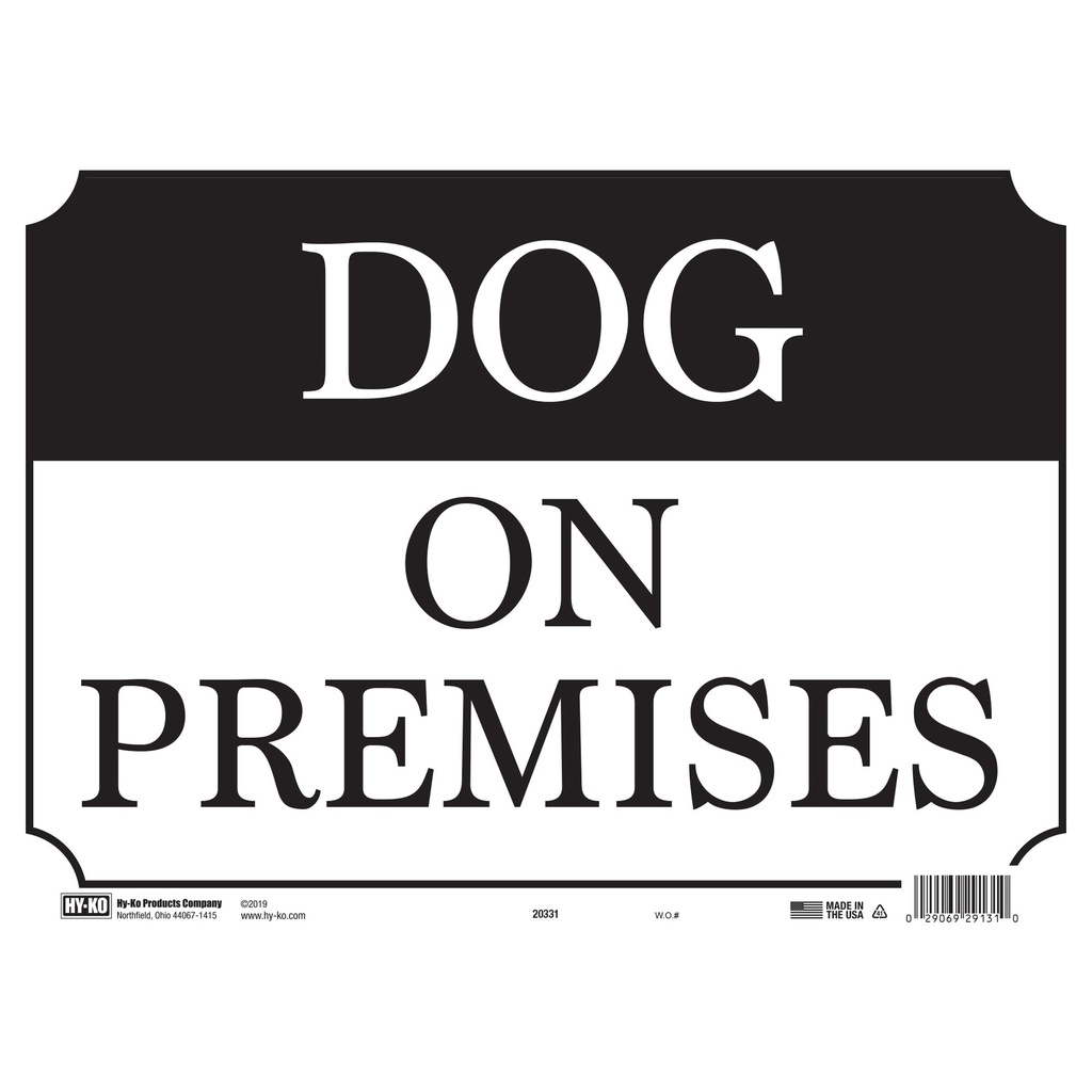 [MFA29131] DOG ON PREMISIS