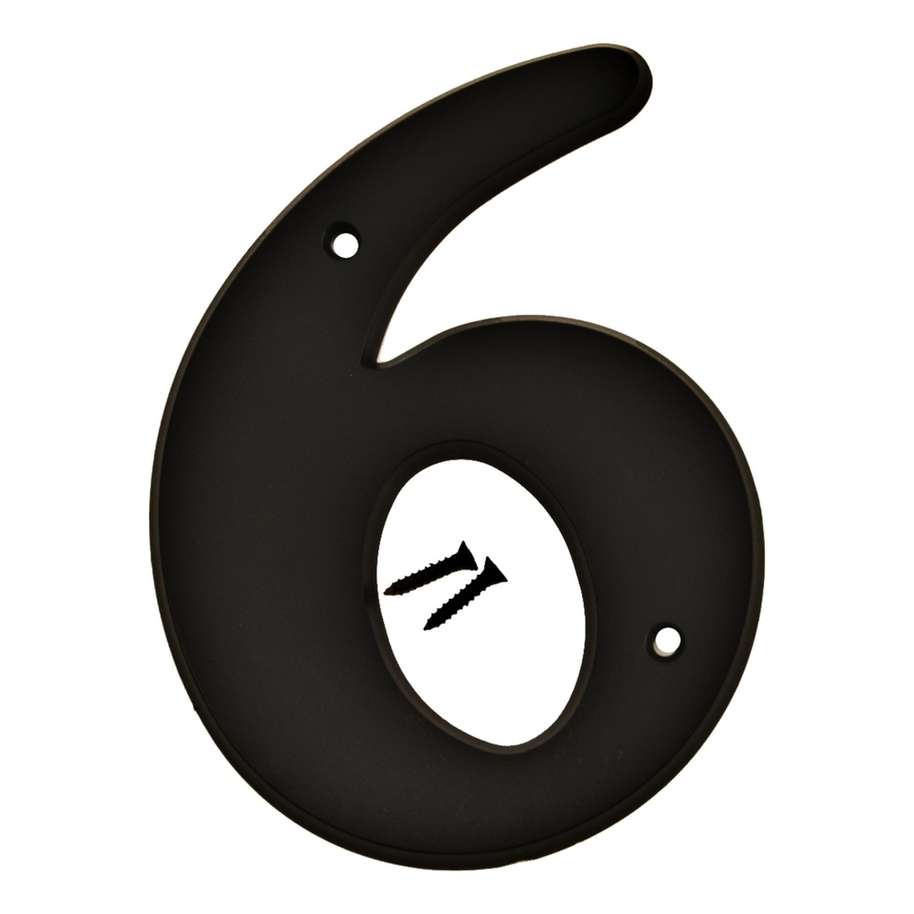 6IN BLACK PLASTIC NBR 6