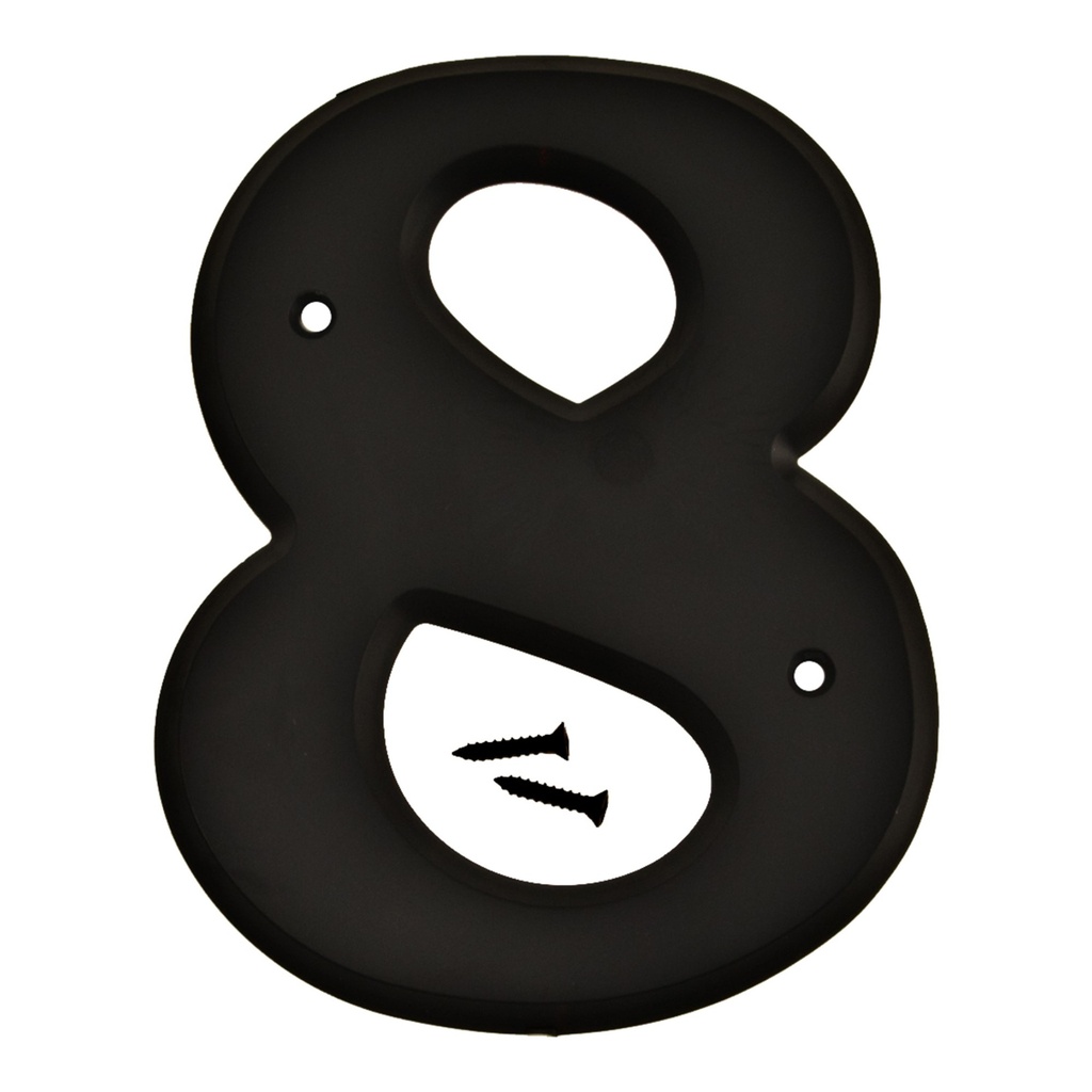[MFA30208] 6IN BLACK PLASTIC NBR 8