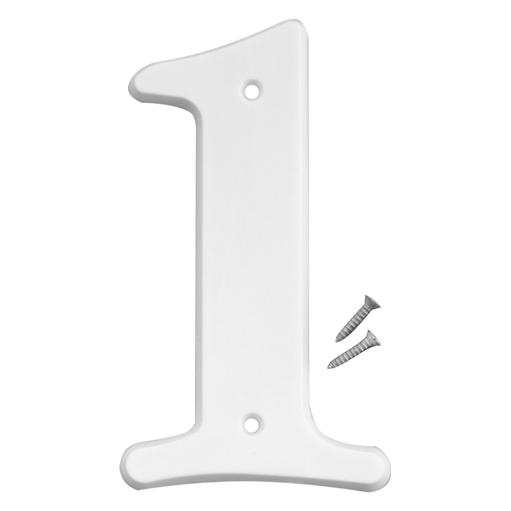 6IN WHITE PLASTIC NBR 1