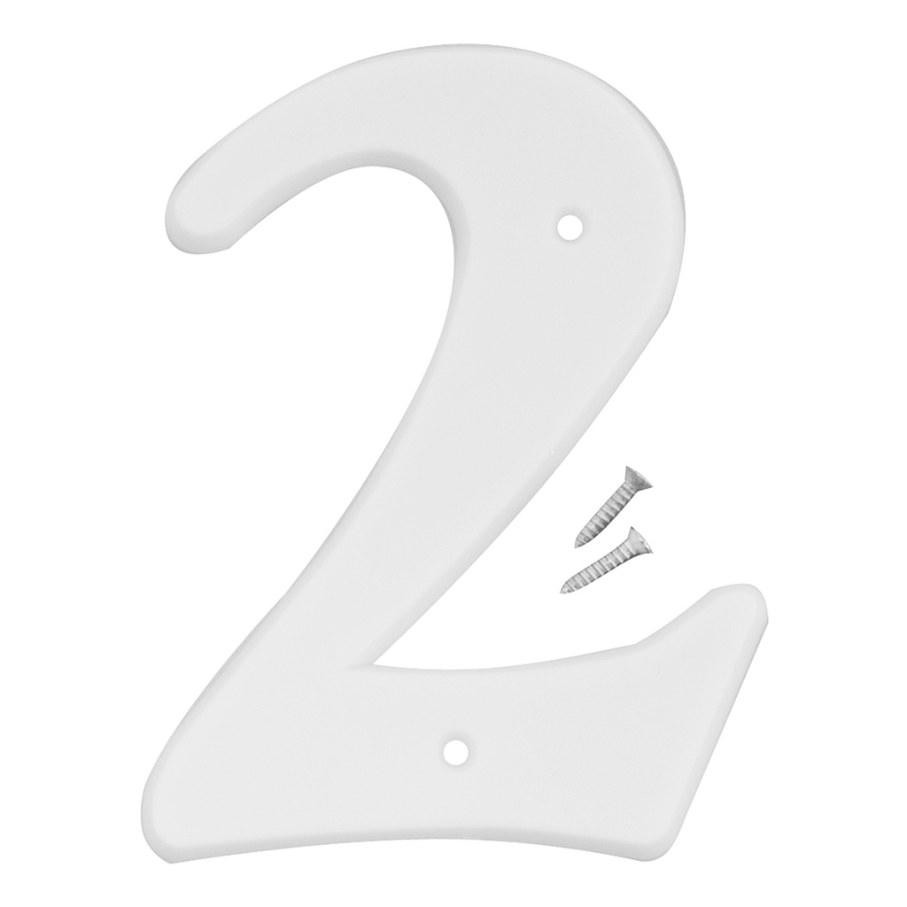 6IN WHITE PLASTIC NBR 2