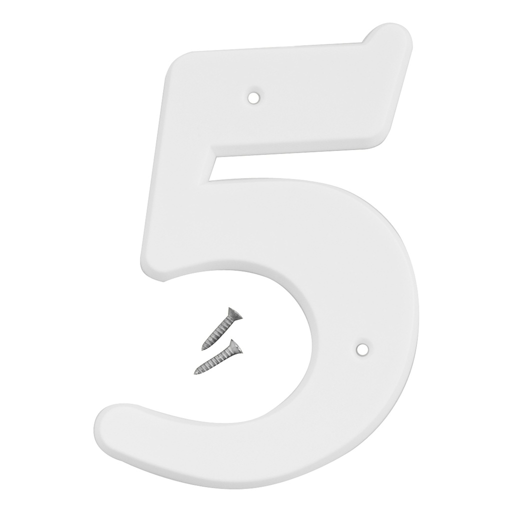 6IN WHITE PLASTIC NBR 5