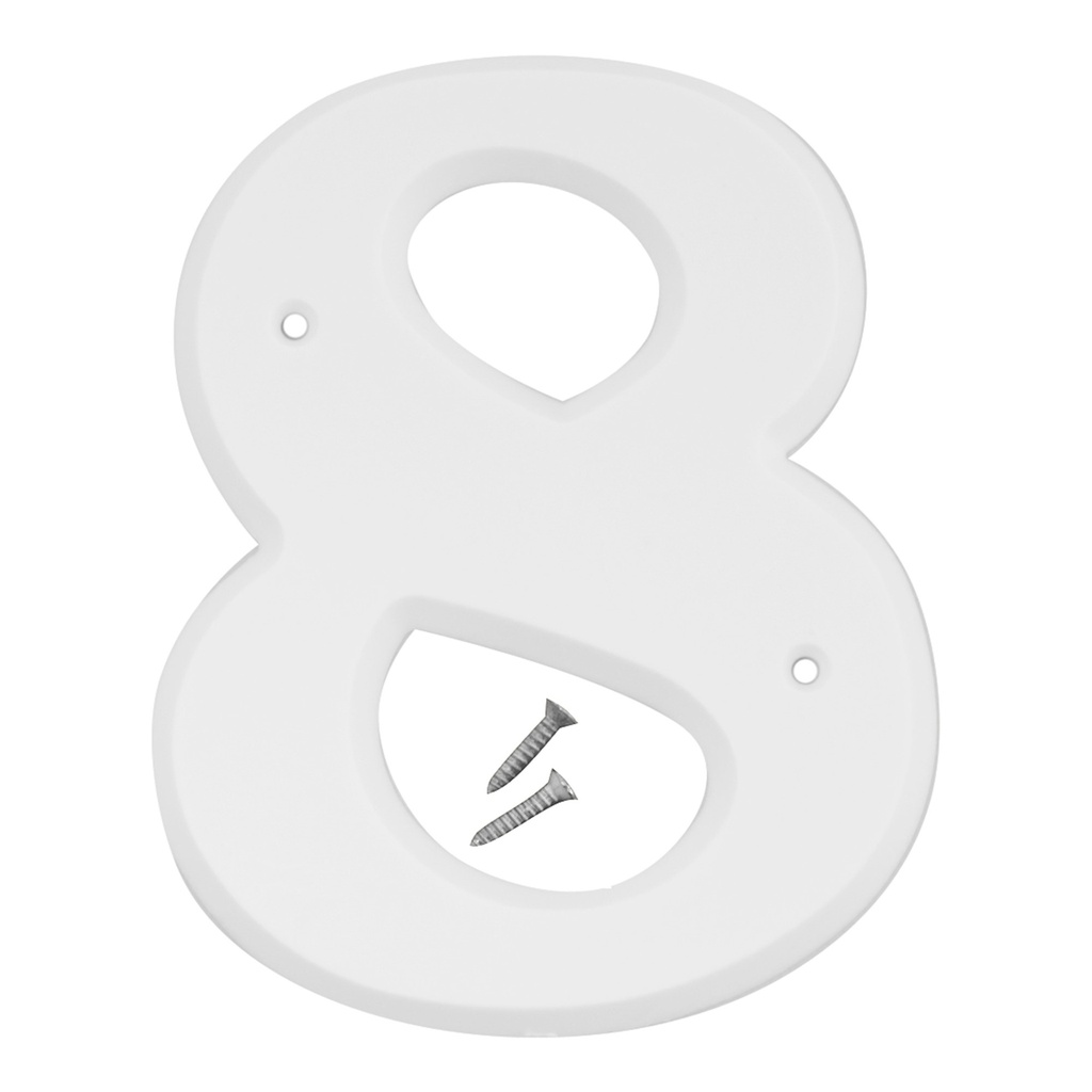 6IN WHITE PLASTIC NBR 8