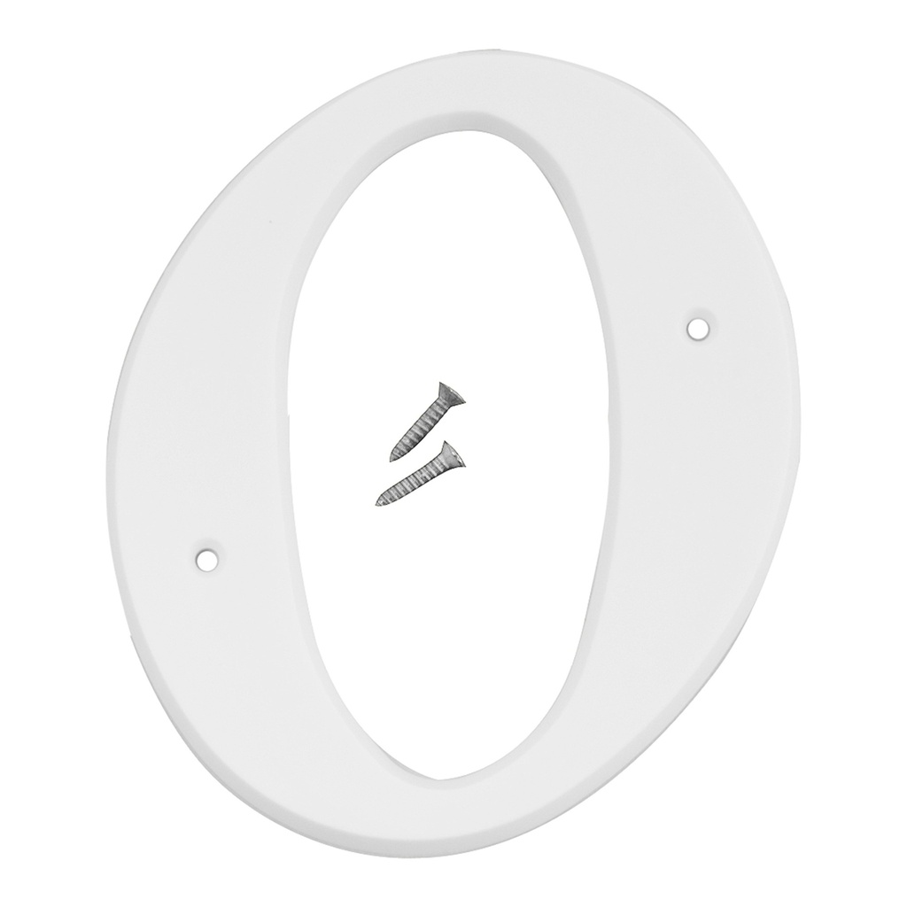 6IN WHITE PLASTIC NBR 0