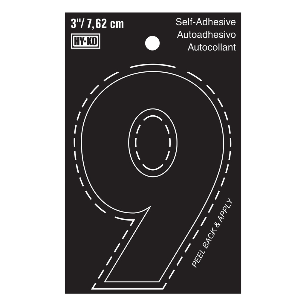 3IN BLACK VINYL NBR 9
