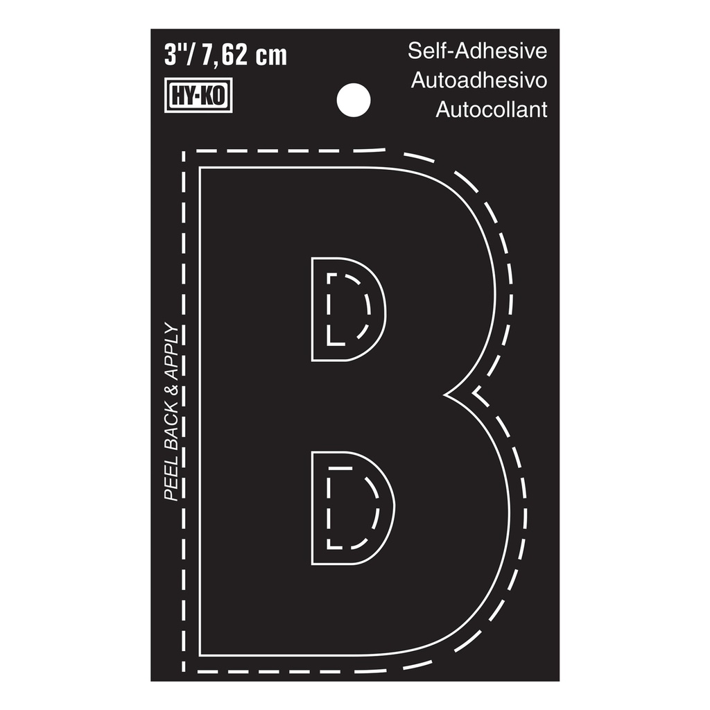 [MFA30412] 3IN BLACK VINYL LTR B